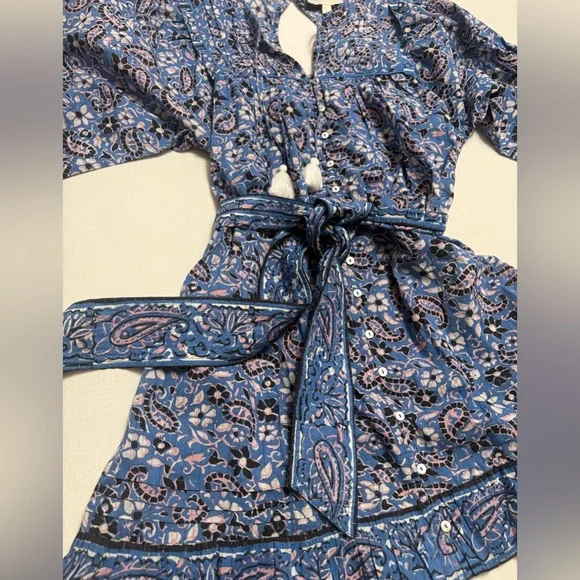 Cleobella Cora Mini Paisley Dress Womens Large - Picture 4 of 12